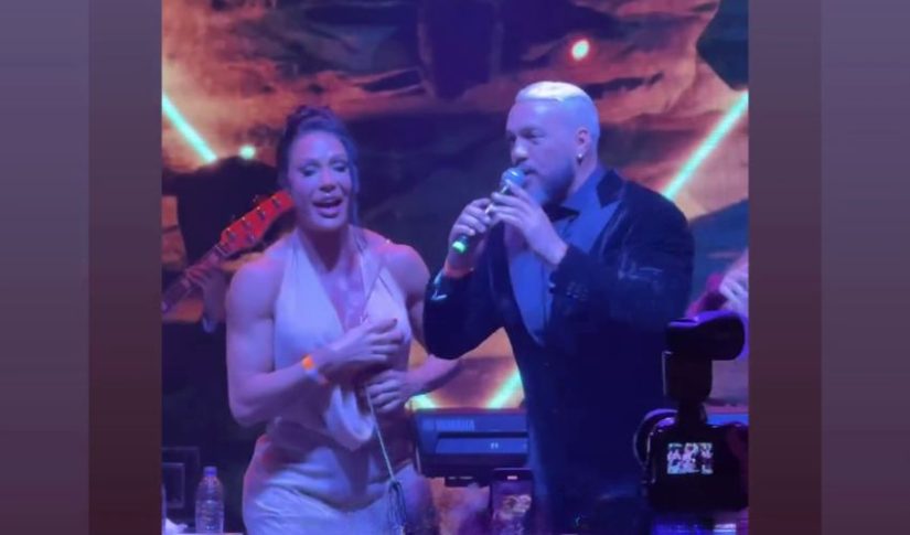 Reencontro de Belo e Gracyanne chama atenção em festa de 50 anos de Leo Dias