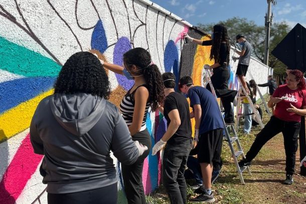 Grafite nos Muros da ETEC Pedro Ferreira Alves
