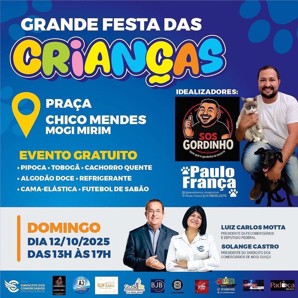 Mogi Mirim: Festa Gratuita para as Crianças Neste Domingo