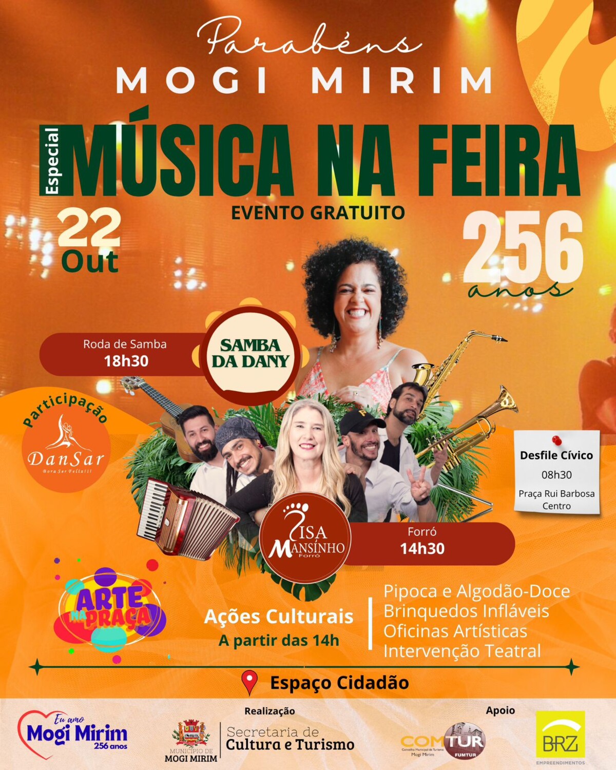 Mogi Mirim Celebra 256 Anos com Festa e Desfile