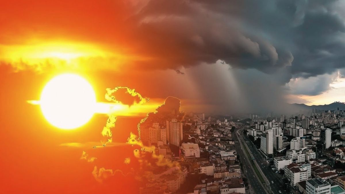 Virada no tempo: calor dá lugar a temporais