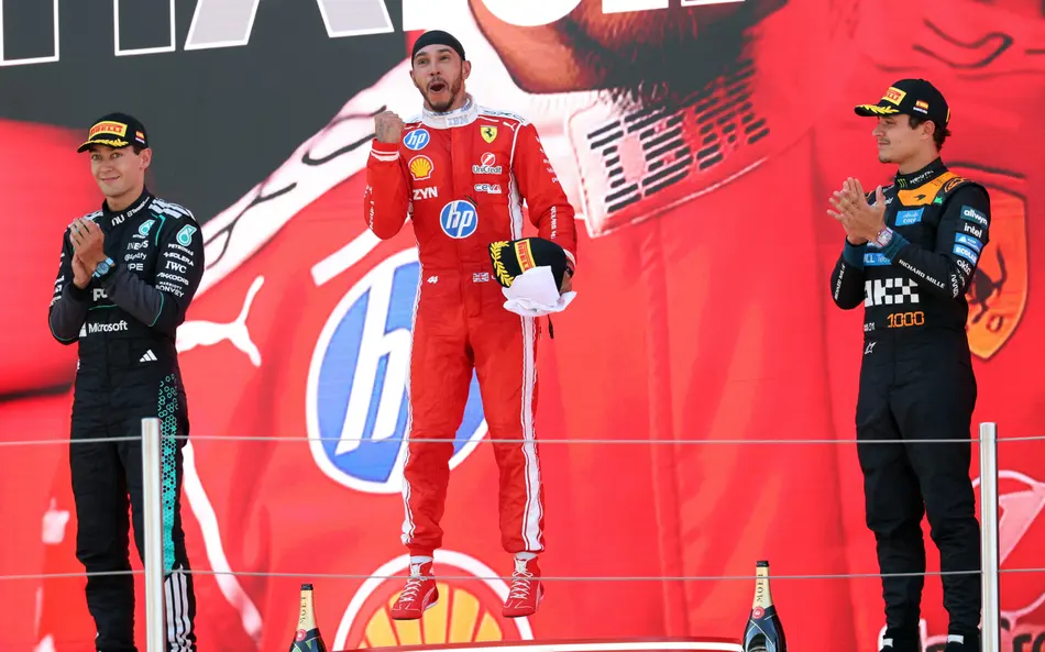 Hamilton vence pela Ferrari e quebra recorde histórico na Fórmula 1
